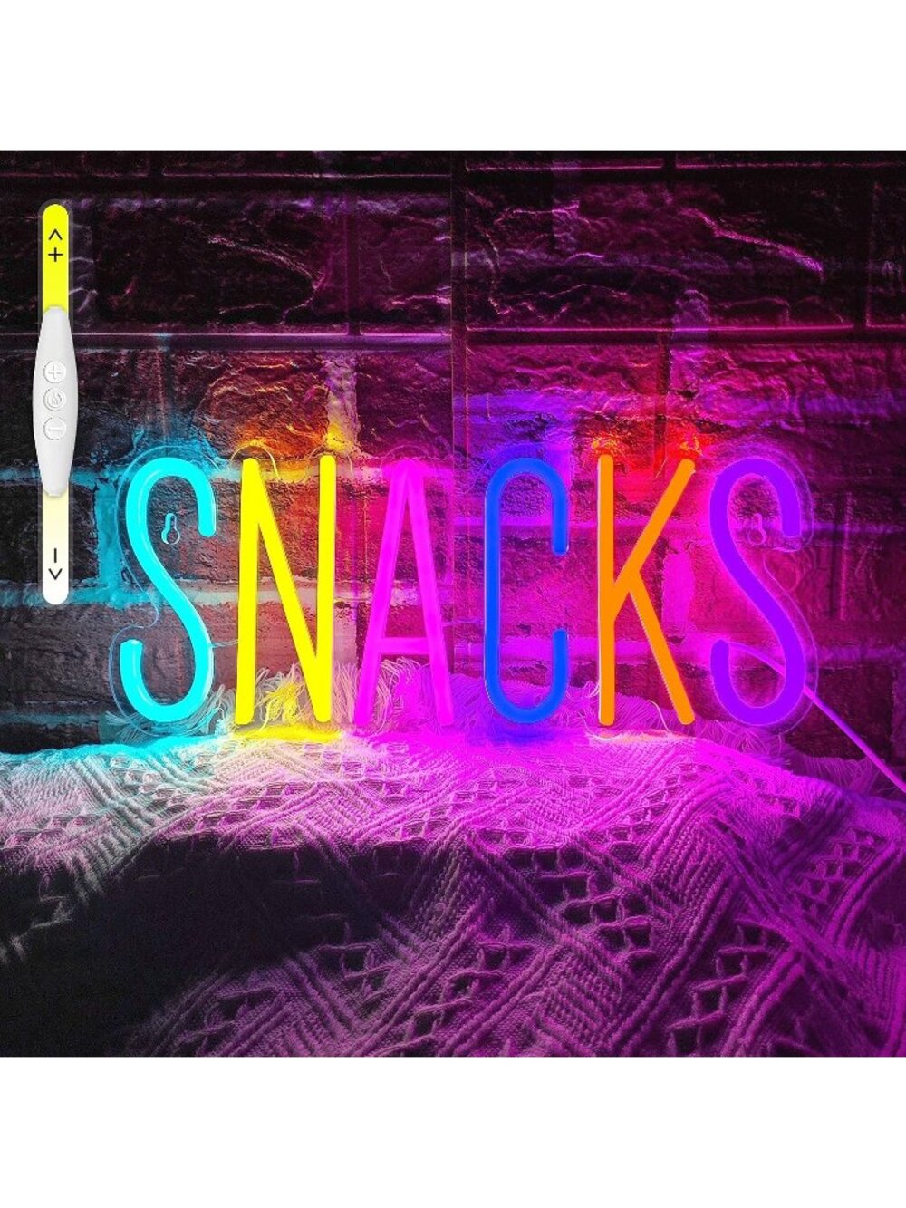Snacks Neon Sign Multicolor Acrylic Snacks LED Neon Light Snacks Neon Light Sign